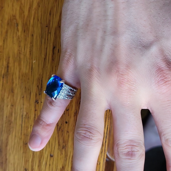 David Yurman Blue Topaz Ring - Picture 8 of 8